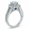 Thumbnail Image 3 of Previously Owned - Vera Wang Love Collection 2 CT. T.W. Diamond Frame Split Shank Engagement Ring in 14K White Gold