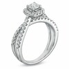 Thumbnail Image 2 of Previously Owned - 1 CT. T.W. Diamond Frame Split Shank Ring in 14K White Gold