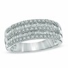 Thumbnail Image 1 of Previously Owned - 1/2 CT. T.W. Baguette and Round Diamond Anniversary Band in 10K White Gold