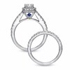 Thumbnail Image 2 of Previously Owned - Vera Wang Love Collection 1-1/2 CT. T.W. Cushion-Cut Diamond Frame Bridal Set in 14K White Gold