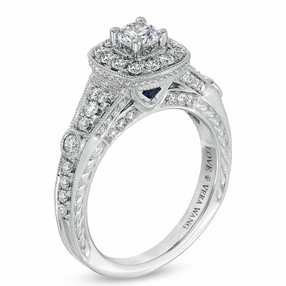 Previously Owned - Vera Wang Love Collection 1 CT. T.w. Diamond Engagement Ring in 14K White Gold