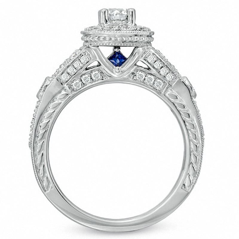 Main Image 3 of Previously Owned - Vera Wang Love Collection 1 CT. T.W. Diamond Engagement Ring in 14K White Gold