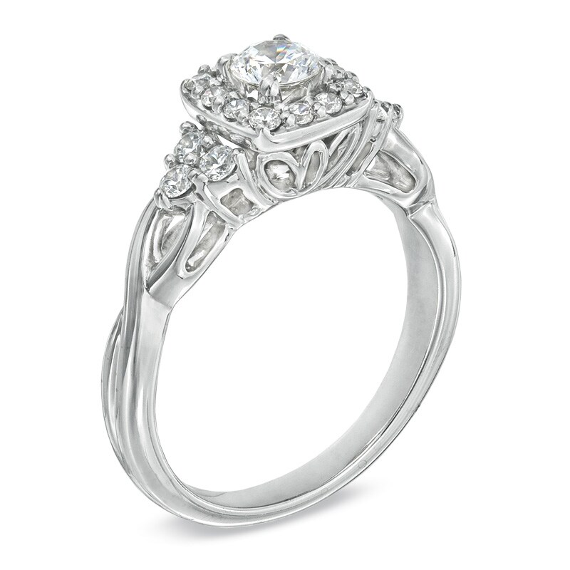 Main Image 2 of Previously Owned - Celebration Grand® 3/4 CT. T.W. Diamond Engagement Ring in 14K White Gold (I/I1)