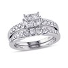 Thumbnail Image 1 of Previously Owned - 1 CT. T.W. Quad Princess-Cut Diamond Bridal Set in 14K White Gold