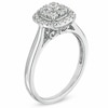 Thumbnail Image 2 of Previously Owned - 1/2 CT. T.W. Diamond Cluster Cushion Frame Engagement Ring in 14K White Gold