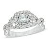 Thumbnail Image 1 of Previously Owned - Celebration Lux® 1 CT. T.W. Princess-Cut Diamond Engagement Ring in 14K White Gold (I/SI2)