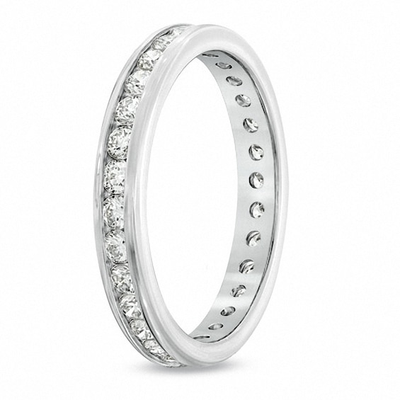 Previously Owned - 1/2 CT. T.w. Diamond Channel-Set Eternity Wedding Band in 14K White Gold