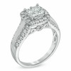 Thumbnail Image 2 of Previously Owned - 1 CT. T.W. Princess-Cut Quad Diamond Frame Engagement Ring in 14K White Gold