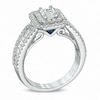 Thumbnail Image 2 of Previously Owned - Vera Wang Love Collection 1-1/2 CT. T.W. Emerald-Cut Diamond Double Frame Ring in 14K White Gold