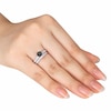 Thumbnail Image 3 of Previously Owned - 1-1/4 CT. T.W. Enhanced Black and White Diamond Bridal Set in 10K White Gold