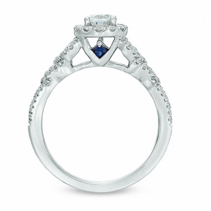 Main Image 3 of Previously Owned - Vera Wang Love Collection 3/4 CT. T.W. Diamond Frame Engagement Ring in 14K White Gold