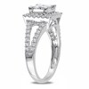 Thumbnail Image 2 of Previously Owned - 1 CT. T.W. Quad Princess-Cut Diamond Frame Ring in 14K White Gold