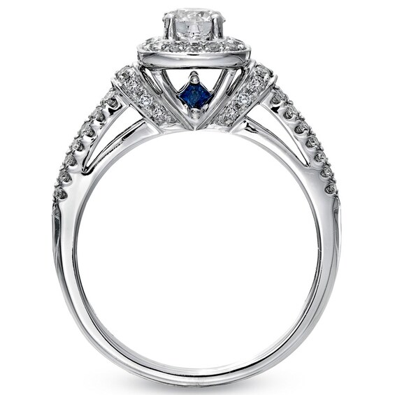 Previously Owned - Vera Wang Love Collection 3/4 CT. T.w. Diamond Frame Engagement Ring in 14K White Gold