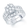 Thumbnail Image 1 of Previously Owned - 2-7/8 CT. T.W. Diamond Cluster Bridal Set in 10K White Gold