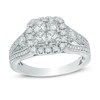 Thumbnail Image 1 of Previously Owned - 1-1/4 CT. T.W. Princess-Cut Quad Diamond Frame Engagement Ring in 14K White Gold
