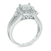 Thumbnail Image 2 of Previously Owned - 1-1/4 CT. T.W. Princess-Cut Quad Diamond Frame Engagement Ring in 14K White Gold