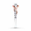 Thumbnail Image 3 of Previously Owned - Ever Us® 1/2 CT. T.W. Two-Stone Diamond Swirl Anniversary Band in 14K Two-Tone Gold
