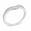 Thumbnail Image 2 of Previously Owned - 1/4 CT. T.W. Diamond Chevron Anniversary Band in 10K White Gold