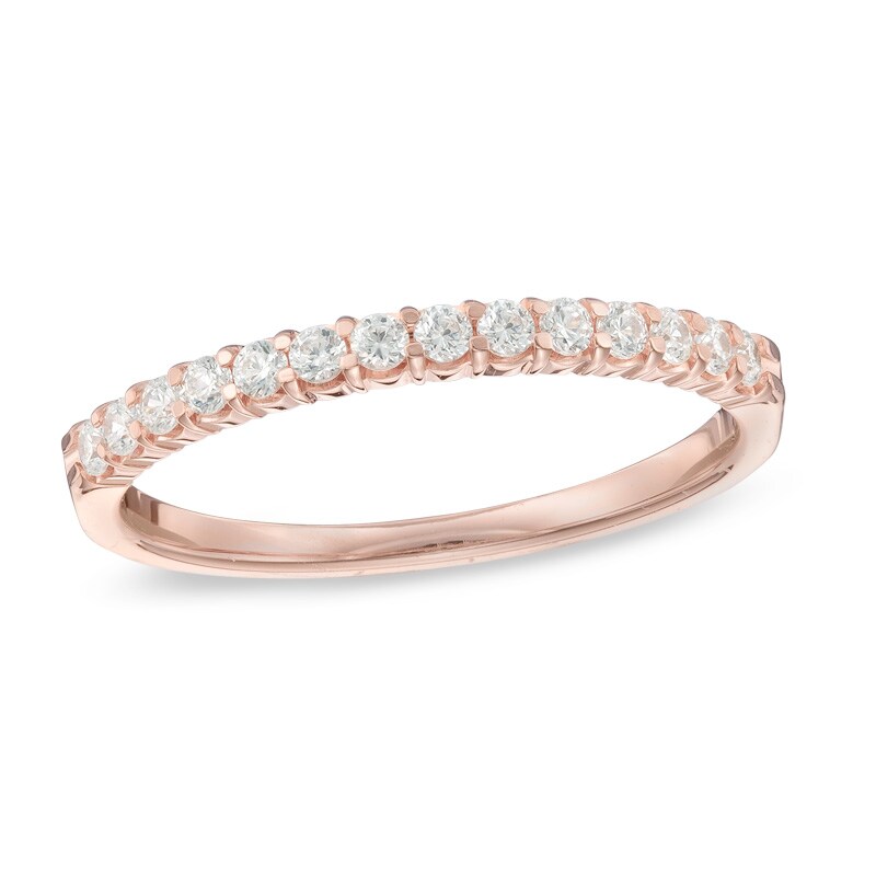 Main Image 1 of Previously Owned - 1/4 CT. T.W. Diamond Band in 14K Rose Gold