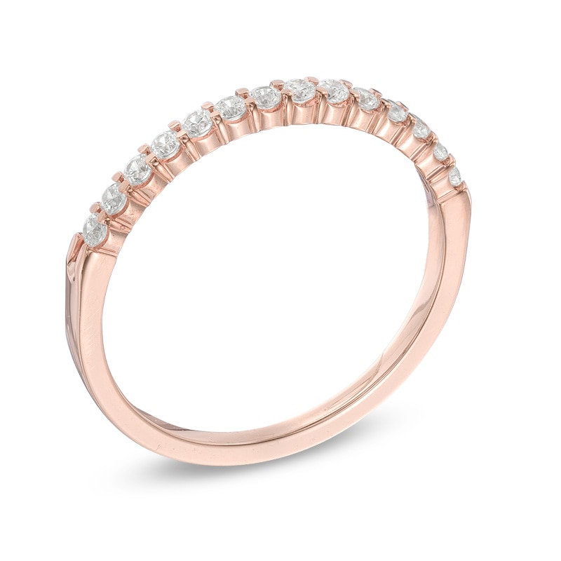 Main Image 2 of Previously Owned - 1/4 CT. T.W. Diamond Band in 14K Rose Gold