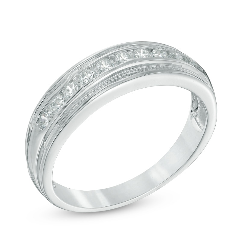Main Image 2 of Previously Owned - 1/2 CT. T.W. Diamond Wedding Band in 10K White Gold
