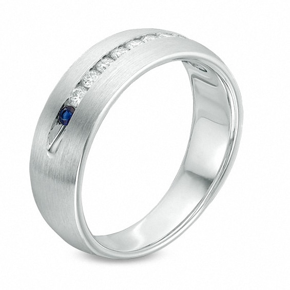 Previously Owned - Vera Wang Men's 1/4 CT. T.w. Diamond Wedding Band in 14K White Gold