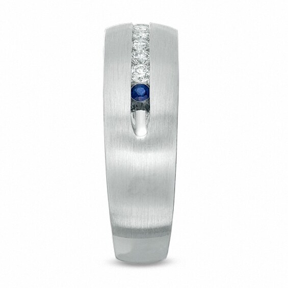 Previously Owned - Vera Wang Men's 1/4 CT. T.w. Diamond Wedding Band in 14K White Gold