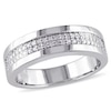Thumbnail Image 1 of Previously Owned - 1/10 CT. T.W. Diamond Double Row Band in Sterling Silver