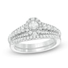 Thumbnail Image 1 of Previously Owned - 3/4 CT. T.W. Diamond Frame Bridal Set in 10K White Gold