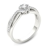 Thumbnail Image 1 of Previously Owned - 1/2 CT. T.W. Diamond Frame Swirl Engagement Ring in 14K White Gold