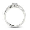 Thumbnail Image 2 of Previously Owned - 1/2 CT. T.W. Diamond Frame Swirl Engagement Ring in 14K White Gold