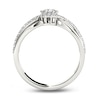 Thumbnail Image 3 of Previously Owned - 1/2 CT. T.W. Diamond Frame Swirl Engagement Ring in 14K White Gold