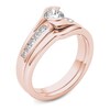Thumbnail Image 2 of Previously Owned - 1/2 CT. T.W. Diamond Bypass Bridal Set in 14K Rose Gold