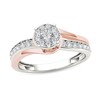 Thumbnail Image 1 of Previously Owned - 3/8 CT. T.W. Diamond Frame Bypass Engagement Ring in 14K Two-Tone Gold