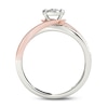 Thumbnail Image 3 of Previously Owned - 3/8 CT. T.W. Diamond Frame Bypass Engagement Ring in 14K Two-Tone Gold