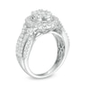 Thumbnail Image 2 of Previously Owned - 1-1/2 CT. T.W. Composite Diamond Oval Frame Engagement Ring in 14K White Gold