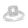 Thumbnail Image 1 of Previously Owned - Vera Wang Love Collection 1 CT. T.W. Emerald-Cut Diamond Engagement Ring in 14K White Gold