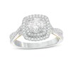 Thumbnail Image 1 of Previously Owned - 1-1/6 CT. T.W. Diamond Cushion Frame Twist Engagement Ring in 14K Two-Tone Gold