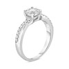 Thumbnail Image 2 of Previously Owned - 1/2 CT. T.W. Diamond Frame Twist Shank Engagement Ring in 10K White Gold