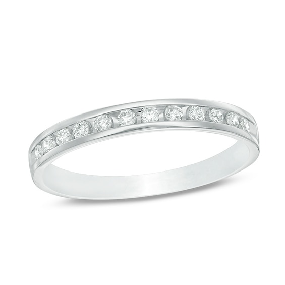 Previously Owned - 3/8 CT. T.w. Diamond Channel-Set Band in 10K White Gold