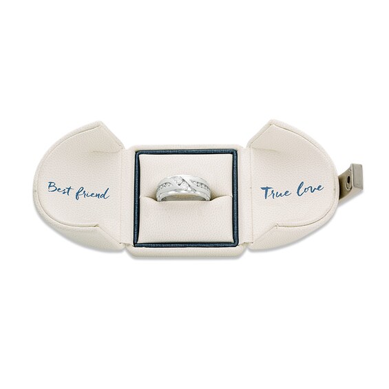 Previously Owned - Ever UsÂ® 1 CT. T.w. Two Stone Diamond Satin Slant Band in 14K White Gold
