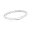 Thumbnail Image 1 of Previously Owned - 1/10 CT. T.W. Diamond Station Stackable Band in 10K White Gold