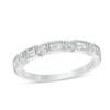 Thumbnail Image 1 of Previously Owned - 1/2 CT. T.W. Baguette and Round Diamond Vintage-Style Wedding Band in 14K White Gold