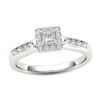 Thumbnail Image 1 of Previously Owned - 1/2 CT. T.W. Princess-Cut Diamond Frame Engagement Ring in 14K White Gold