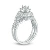 Thumbnail Image 2 of Previously Owned - 3/4 CT. T.W. Diamond Double Frame Twist Bridal Set in 10K White Gold
