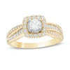 Thumbnail Image 1 of Previously Owned - 7/8 CT. T.W. Diamond Cushion Frame Engagement Ring in 14K Gold