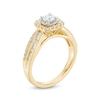 Thumbnail Image 2 of Previously Owned - 7/8 CT. T.W. Diamond Cushion Frame Engagement Ring in 14K Gold