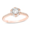 Thumbnail Image 1 of Previously Owned - 1/2 CT. T.W. Diamond Scallop Frame Engagement Ring in 14K Rose Gold