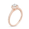Thumbnail Image 2 of Previously Owned - 1/2 CT. T.W. Diamond Scallop Frame Engagement Ring in 14K Rose Gold