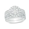 Thumbnail Image 1 of Previously Owned - 2 CT. T.W. Composite Diamond Frame Vintage Style Bridal Set in 14K White Gold